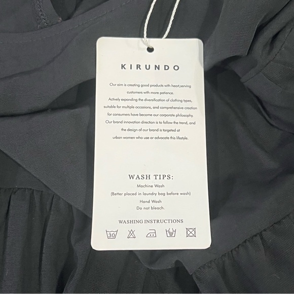 Kirundo NEW WITH TAG CAP RUFFLE SLEEVE A-LINE LINED MINI BABYDOLL DRESS - Picture 13 of 15